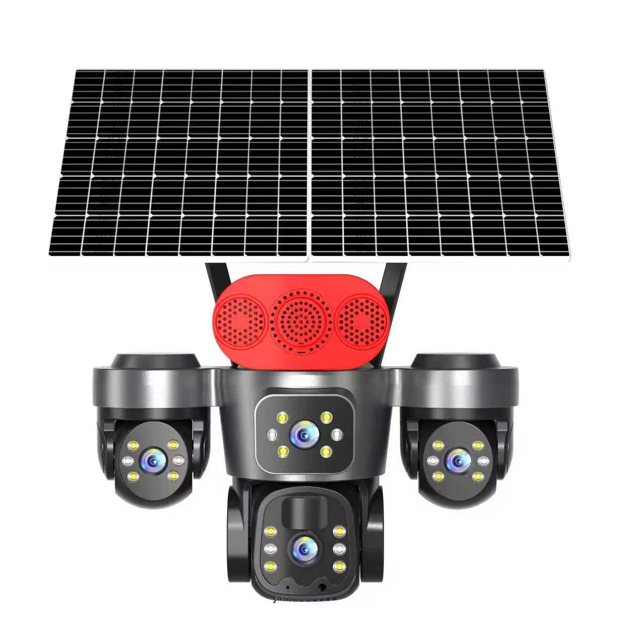 V380 Pro 4g Solar Kamera Cift Panelli Sirenli